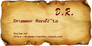 Drummer Renáta névjegykártya